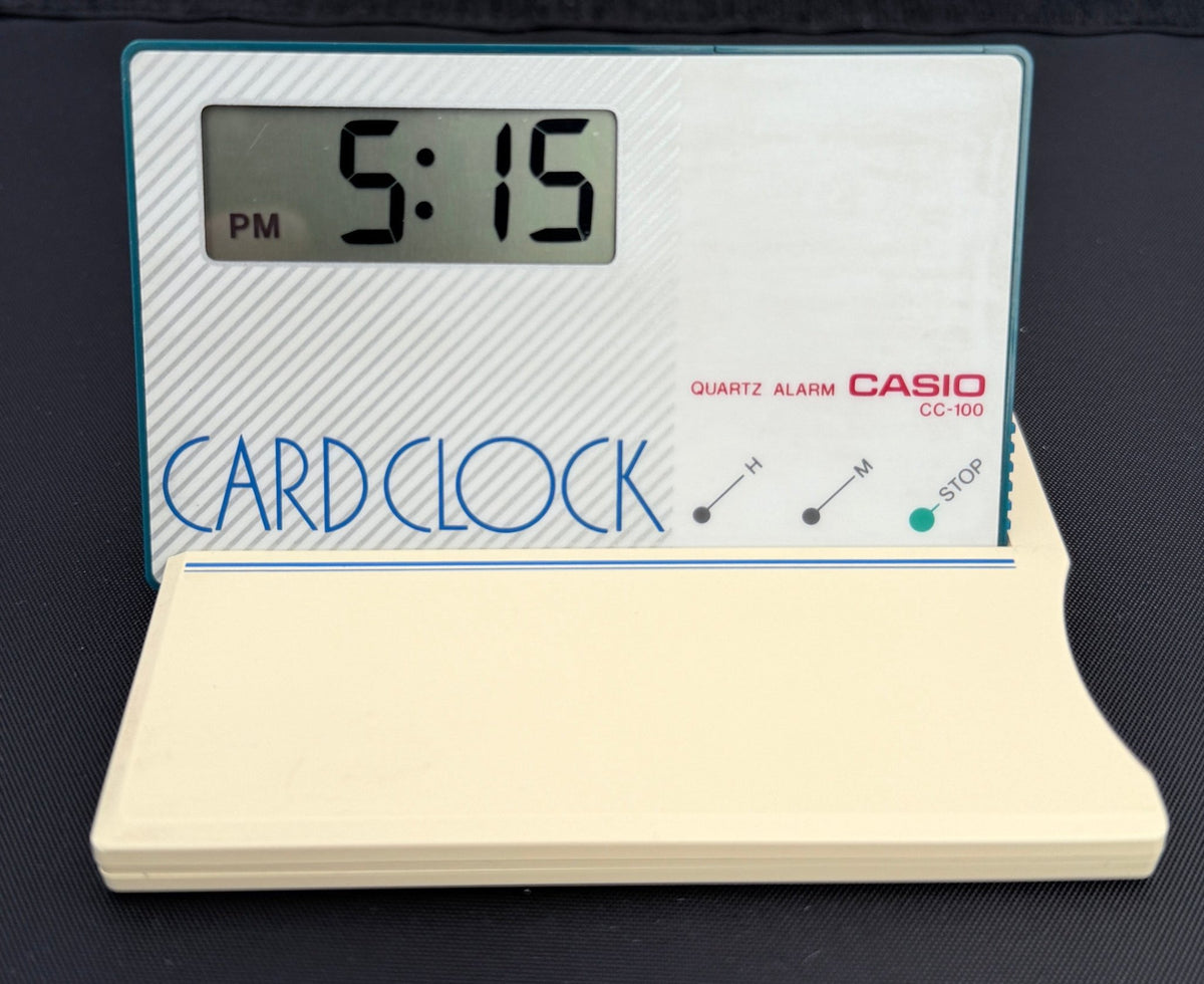 Casio CC-100 Vintage Card Alarm Clock Japan 1985 - VINDIGI