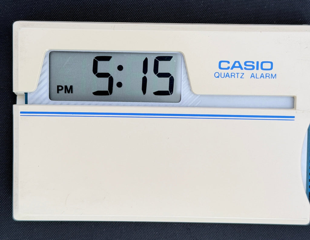 Casio CC-100 Vintage Card Alarm Clock Japan 1985 - VINDIGI