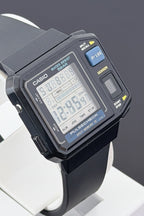 Casio JP-100W "Pulse Check" watch Japan 1987 Blue - VINDIGI