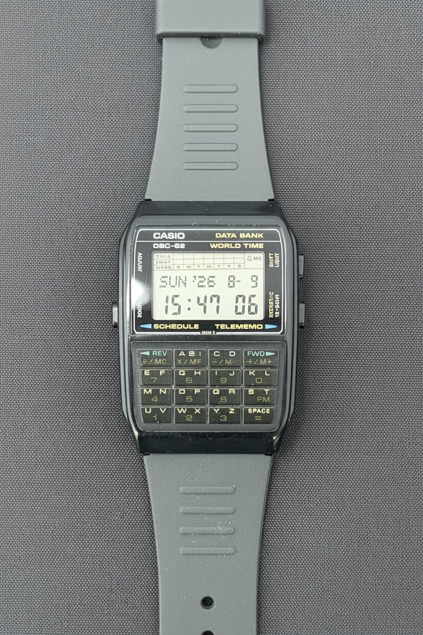 Casio DBC-62 Databank Calculator watch from 1991 - VINDIGI