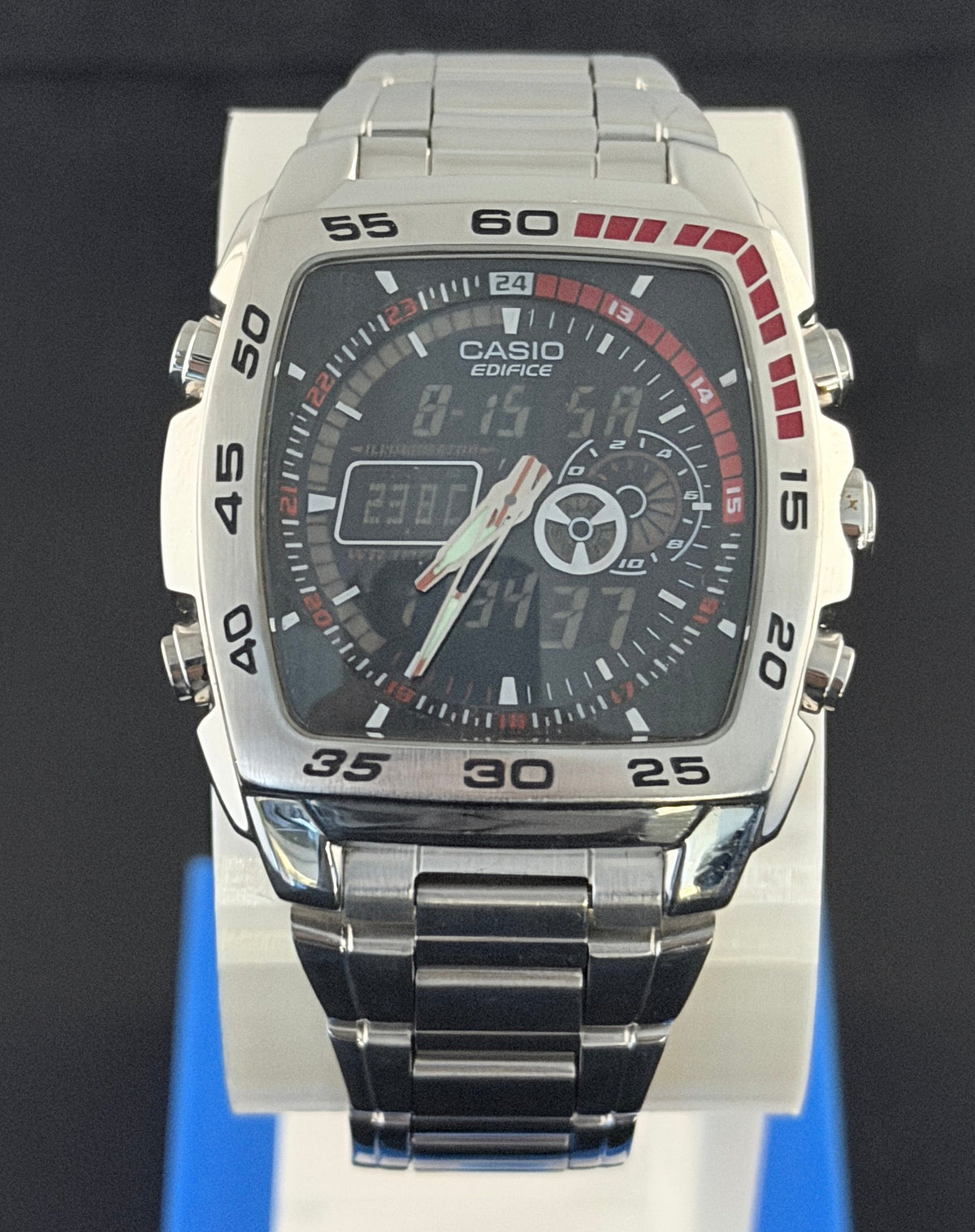 Casio Edifice EFA-122 ana-digi sports watch "Active Dial" from 2007 - VINDIGI