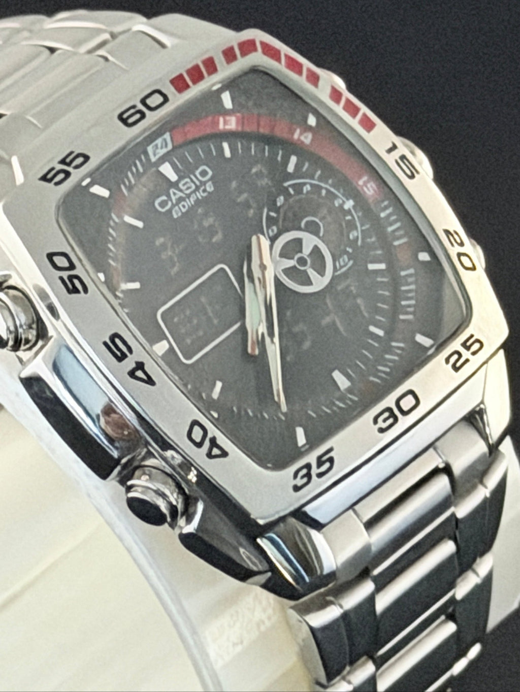 Casio Edifice EFA-122 ana-digi sports watch "Active Dial" from 2007 - VINDIGI
