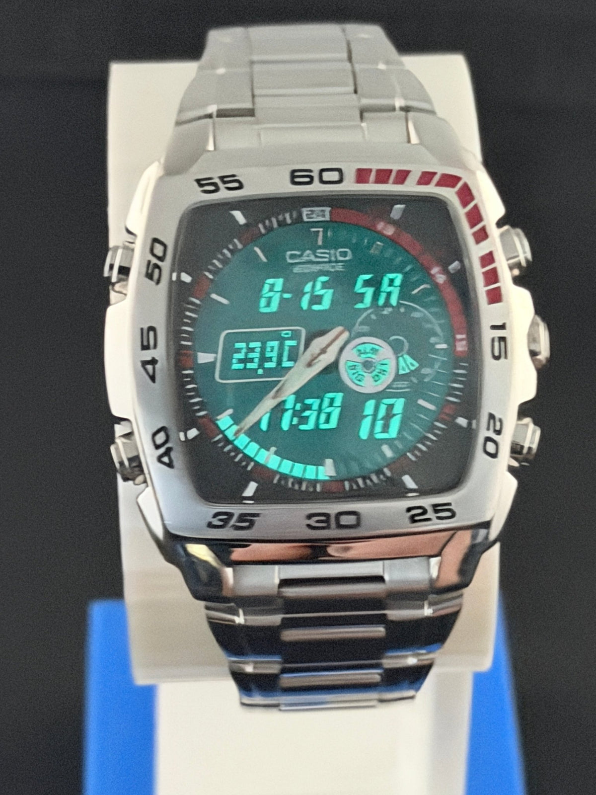 Casio Edifice EFA-122 ana-digi sports watch "Active Dial" from 2007 - VINDIGI