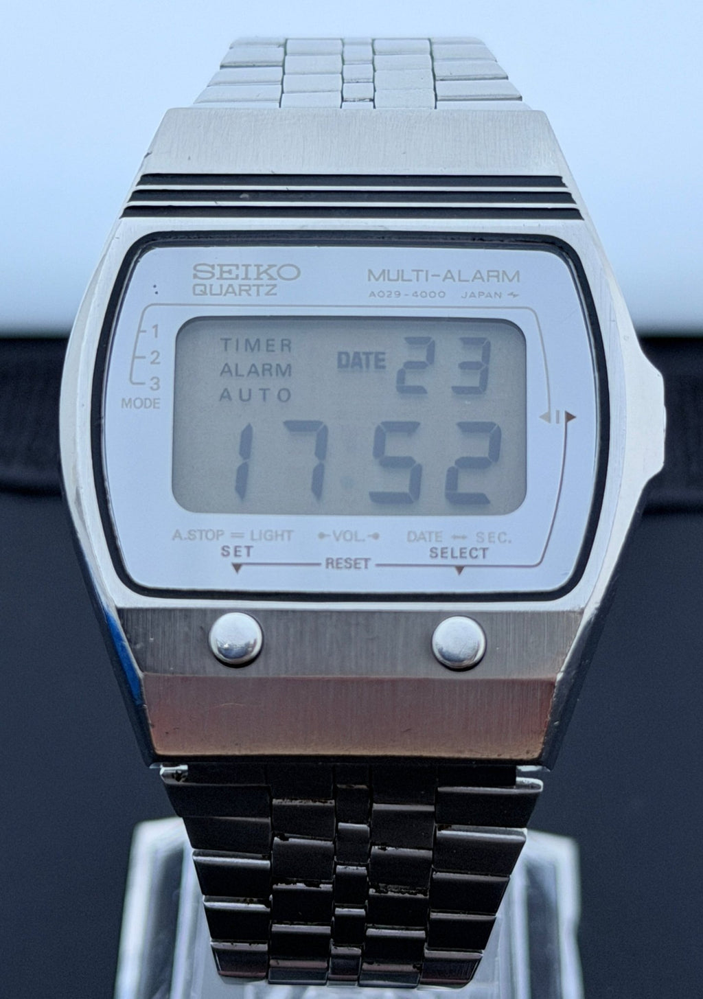 Seiko A029-4000 "Mirror" super rare watch 1980 Japan - VINDIGI