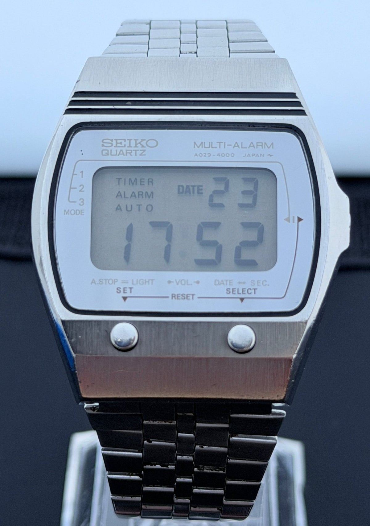Seiko A029-4000 "Mirror" super rare watch 1980 Japan - VINDIGI