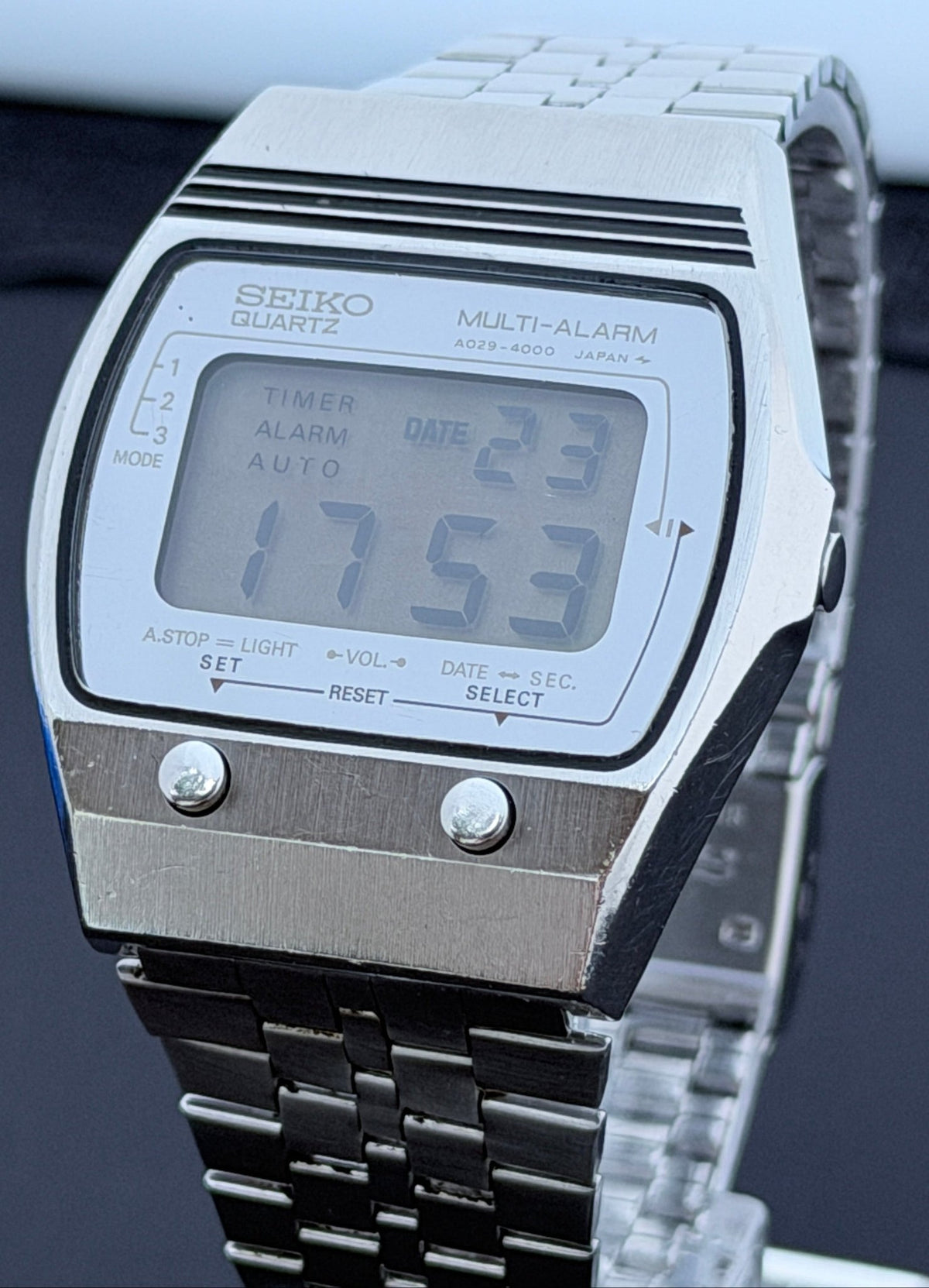 Seiko A029-4000 "Mirror" super rare watch 1980 Japan - VINDIGI
