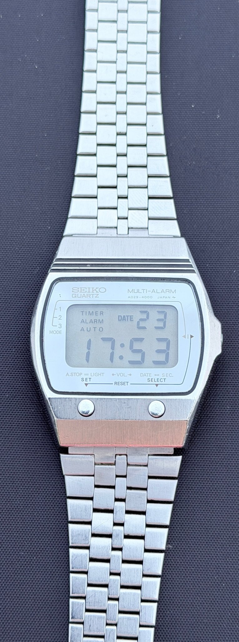 Seiko A029-4000 "Mirror" super rare watch 1980 Japan - VINDIGI