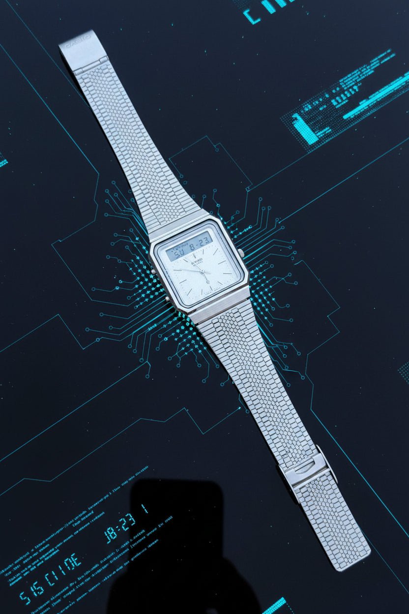 Casio AT-550 "Janus" legendary touchscreen calculator watch Japan 1984 - VINDIGI
