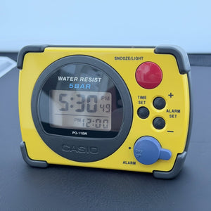 Casio PQ-110W vintage travel alarm clock water-resistant