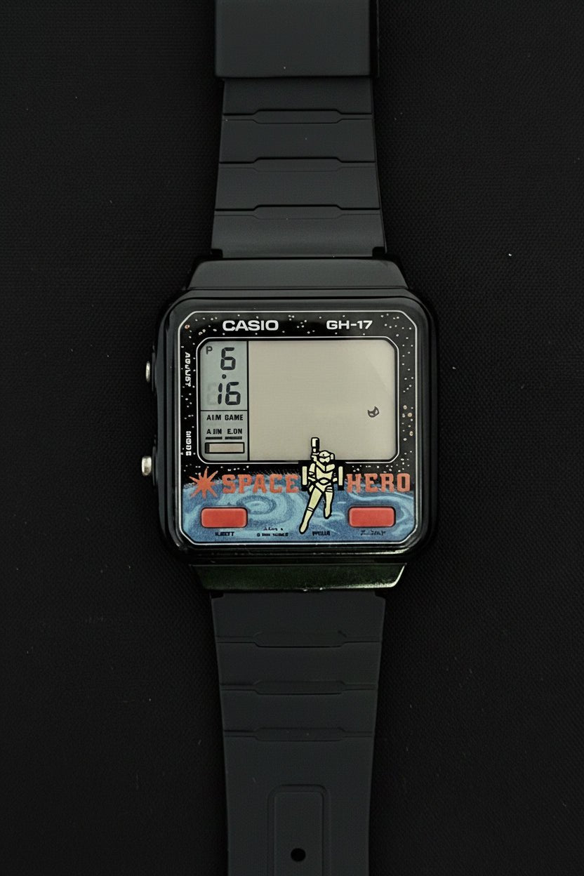 Casio GH-17 very rare game watch "Space Hero" Japan 1985 - VINDIGI