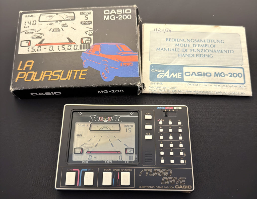 Casio MG-200 Turbo Drive super rare game calculator Japan 1983 - VINDIGI