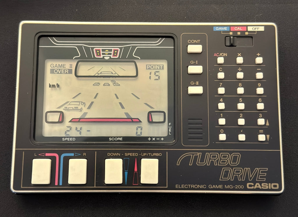 Casio MG-200 Turbo Drive super rare game calculator Japan 1983 - VINDIGI