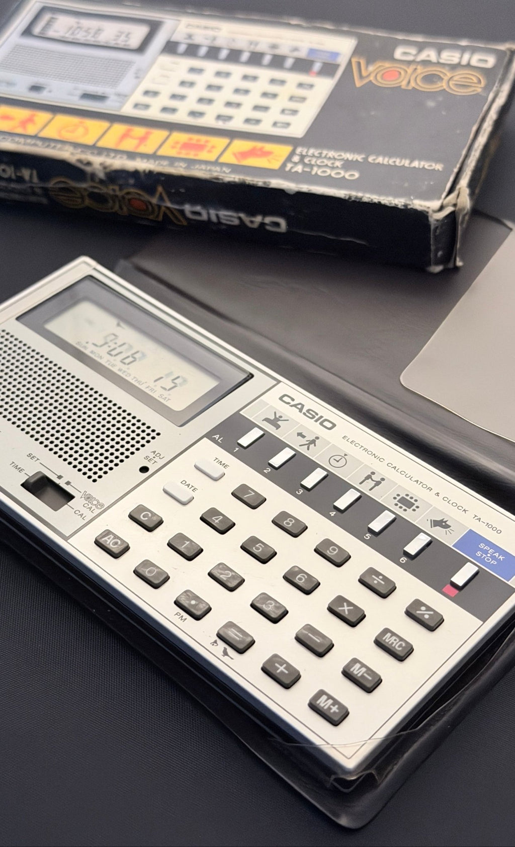 Casio TA-1000 "Voice" rare talking calculator and clock Japan 1983 - VINDIGI