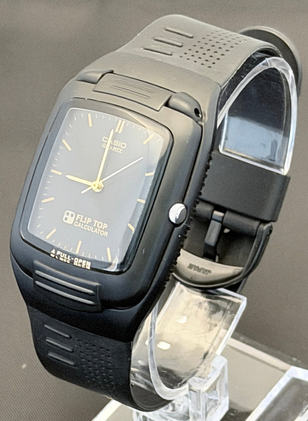 Casio FTP-10 "Flip Top" calculator watch Japan 1990 FULL SET - VINDIGI