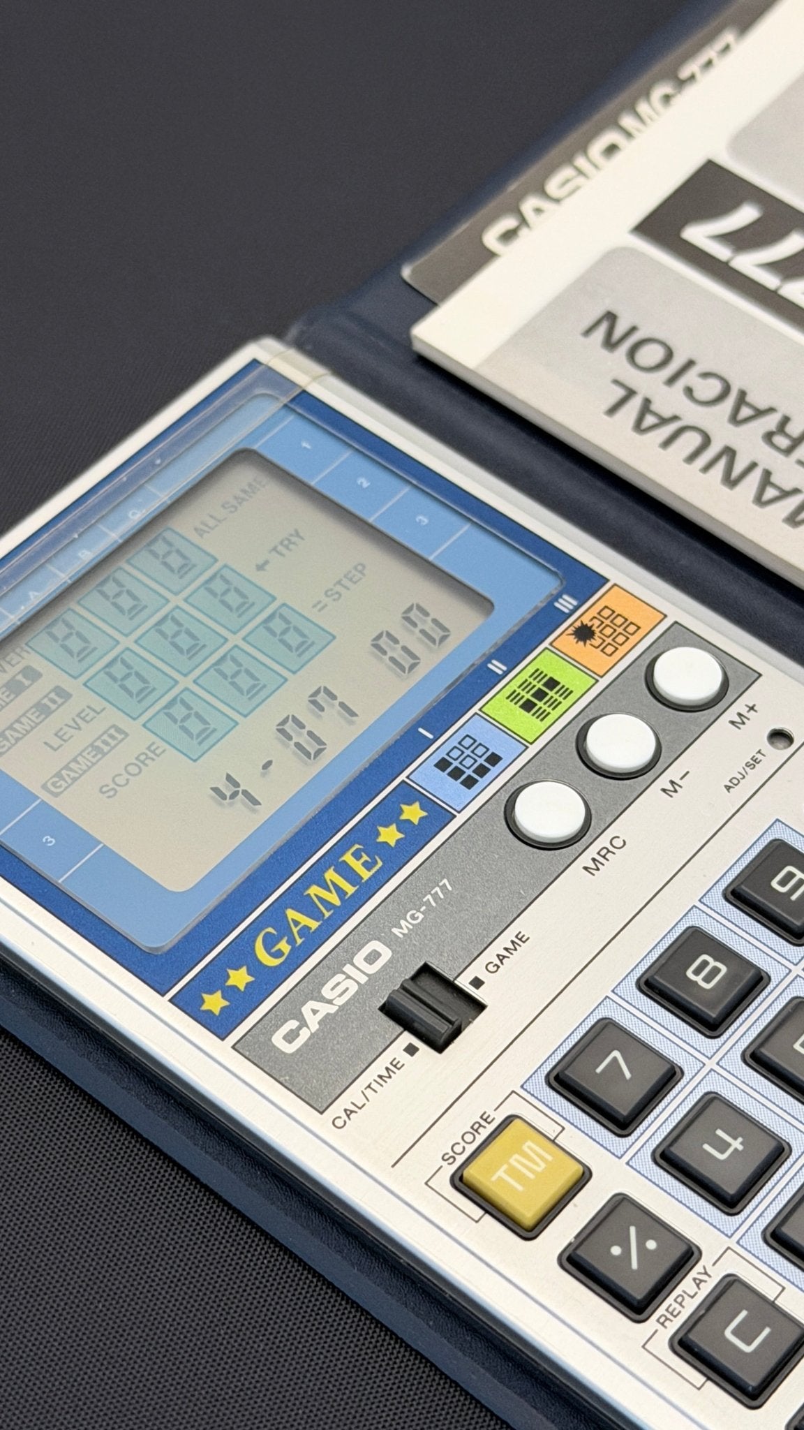 Casio MG-777 "Try 3 Game" and clock calculator Japan 1982 - VINDIGI