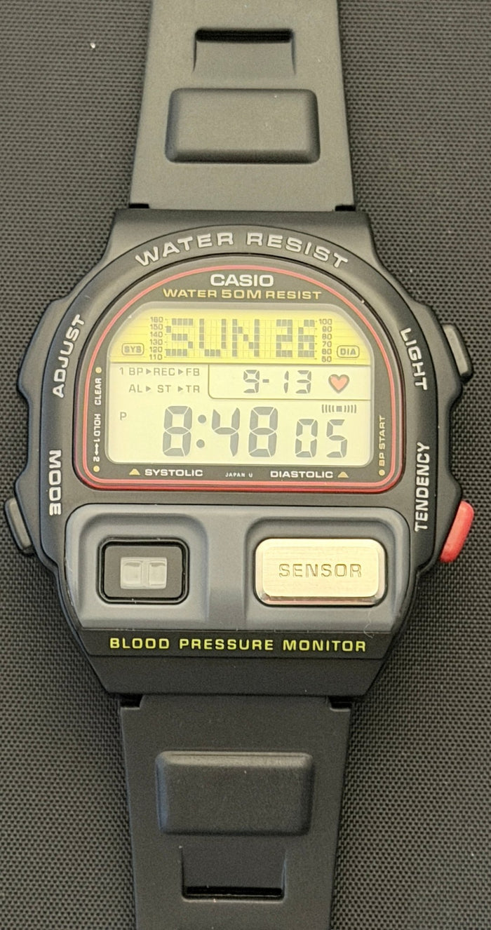 Casio BP-100 blood pressure watch Japan 1991