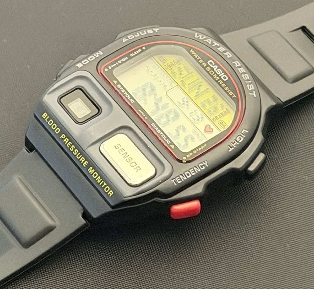 Casio BP-100 blood pressure watch Japan 1991 - VINDIGI