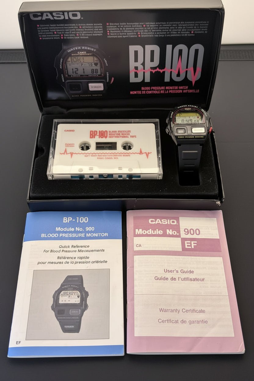 Casio BP-100 blood pressure watch with original box Japan 1991 - VINDIGI