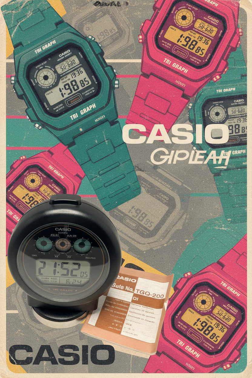 Casio TGQ-200 Vintage Casio Theme Background
