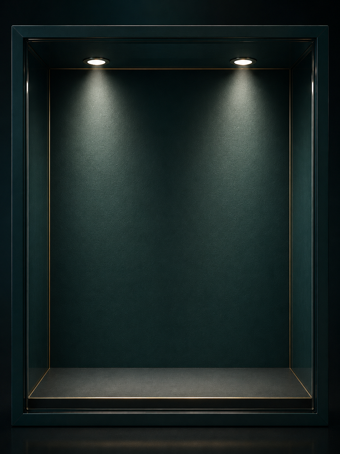 Showroom display case background